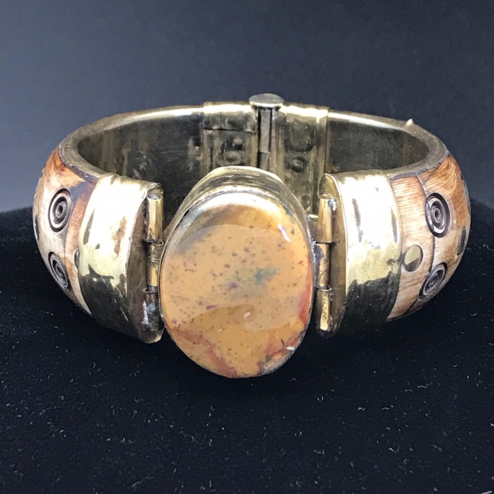 Chunky Agate Bangle Bracelet